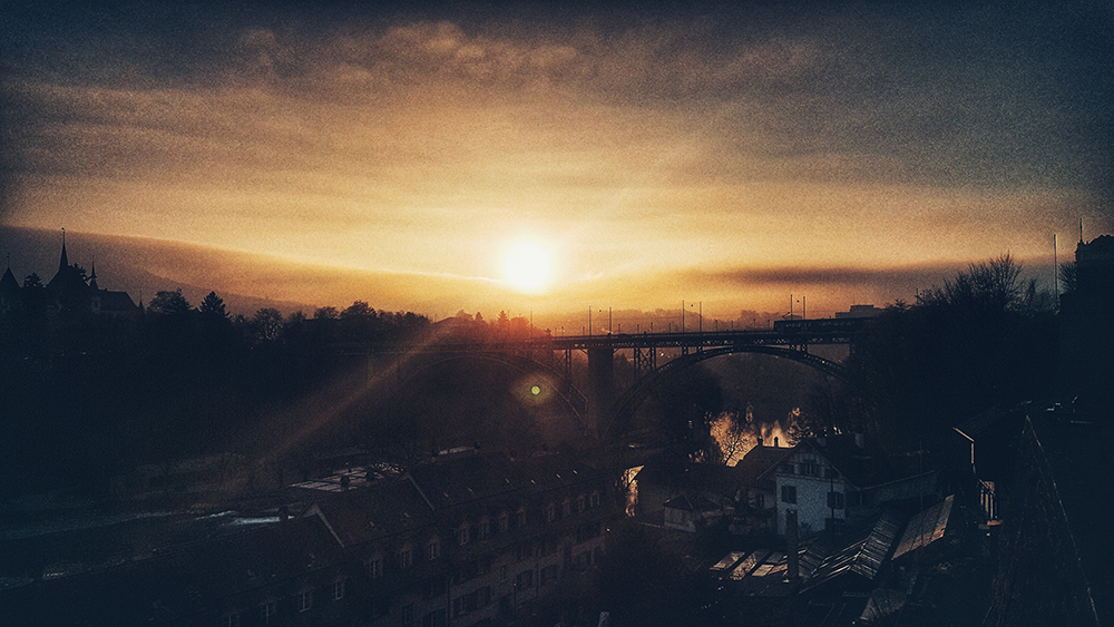 stadt sonnenuntergang