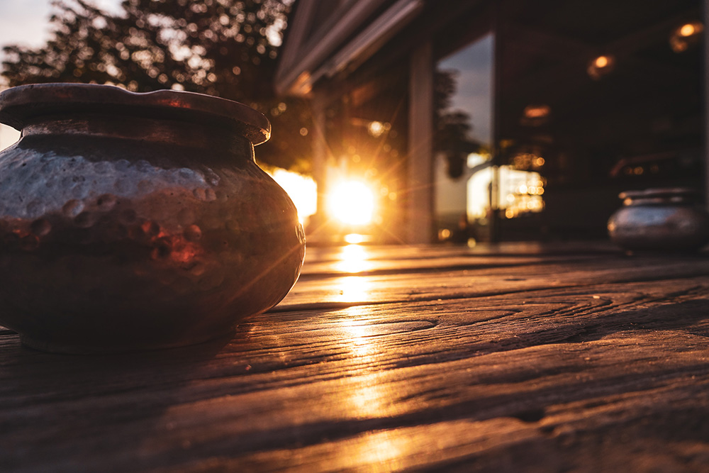 Sonnenuntergang Tisch